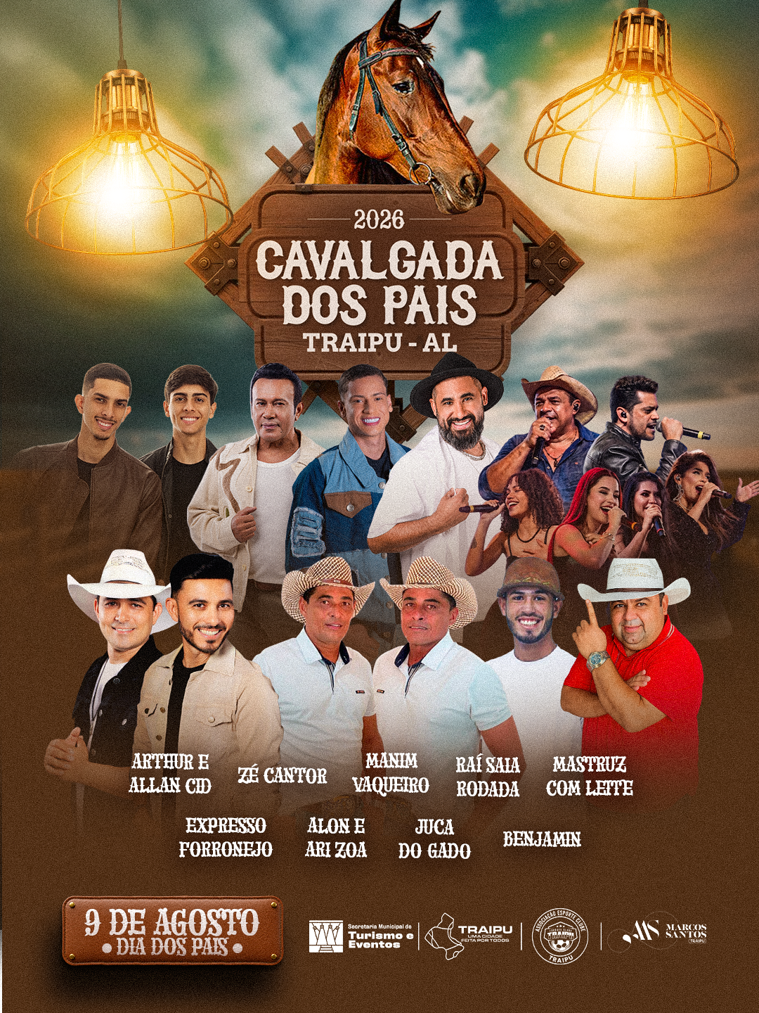 Cavalgada dos Pais 2026: Maninho Vaqueiro e Raí Saia Rodada substituem Zé Vaqueiro; evento acontece neste domingo (9)